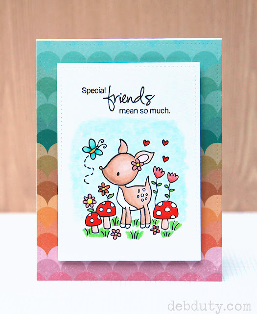 penny black stamps, mimi's love, copic, deer, card making