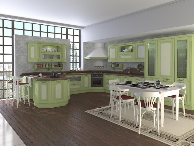 Классическая кухня в стиле прованс для мебельной компании Merx Logik com ua