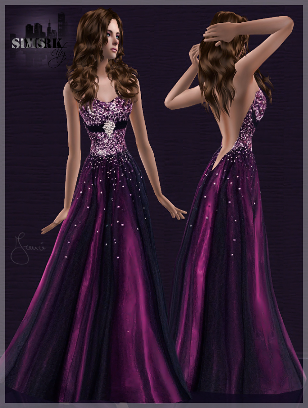  The Sims 2. Женская одежда: выходной костюм - Страница 24 32-+Fuchsia+Formal+Dress