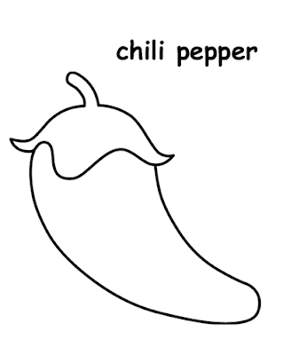 Chilis Fruits Coloring Pages To Kids