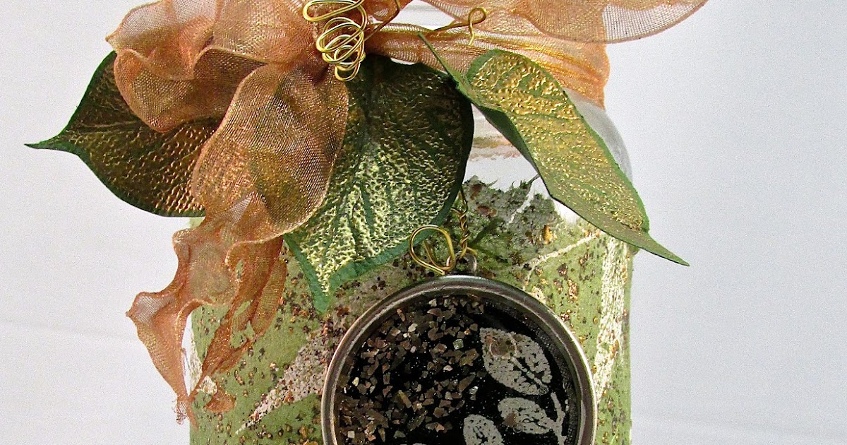 Tea Light Jar with Resin Charm Passionate Paper Creations