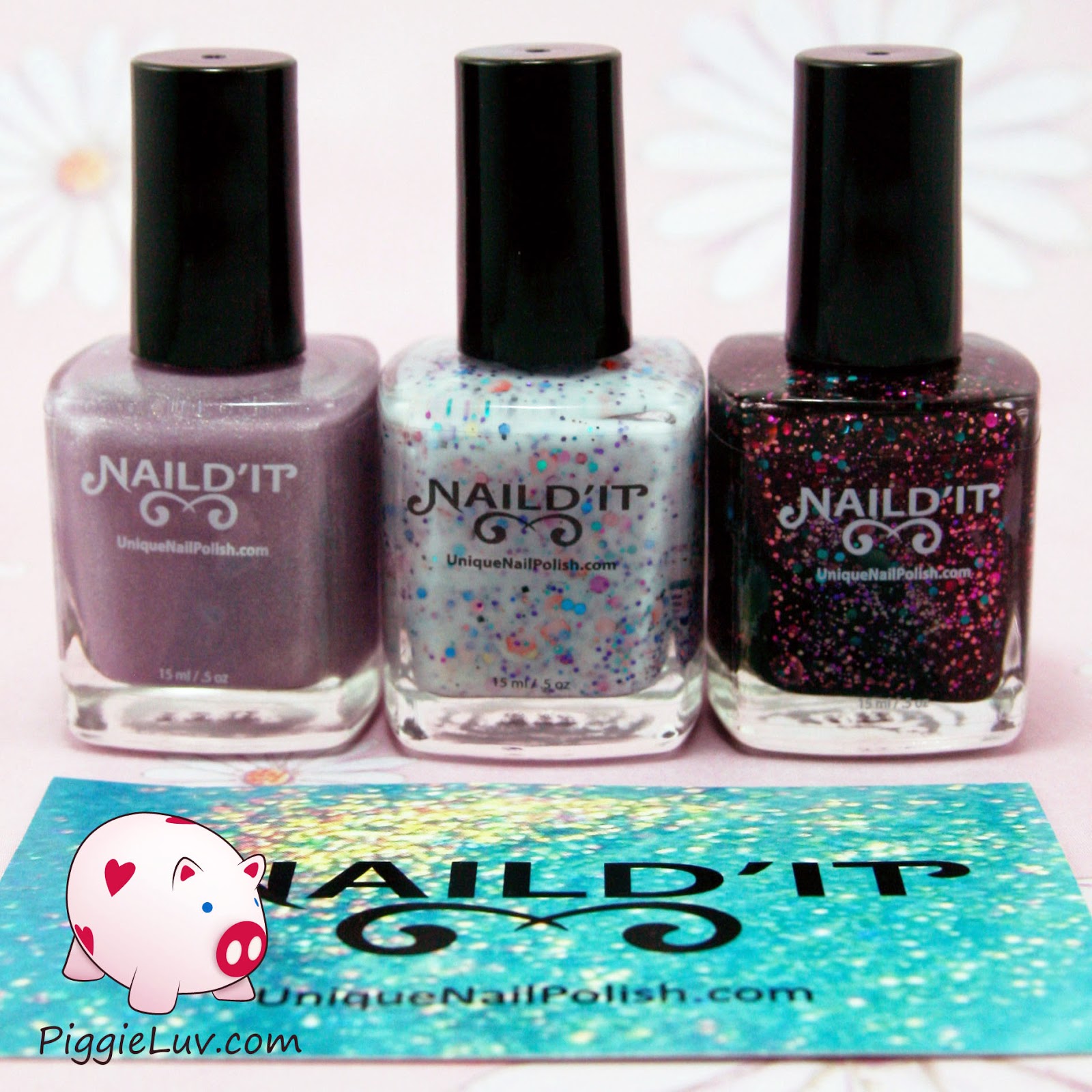 PiggieLuv Naild'it Unique Nail Polish swatches & review