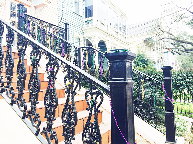 mardi gras beads in new orleans