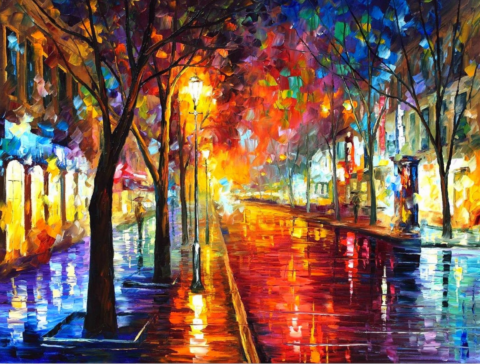 pinturas cuadros lienzos leonid afremov pinturas con old time christmas music