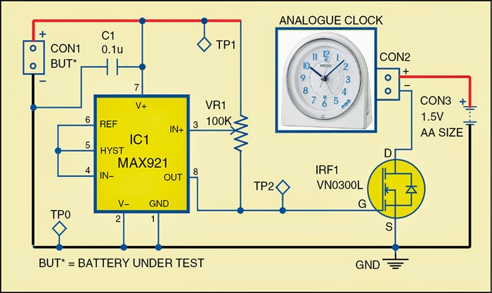 Battery-Discharge Measurement Circuit Diagram