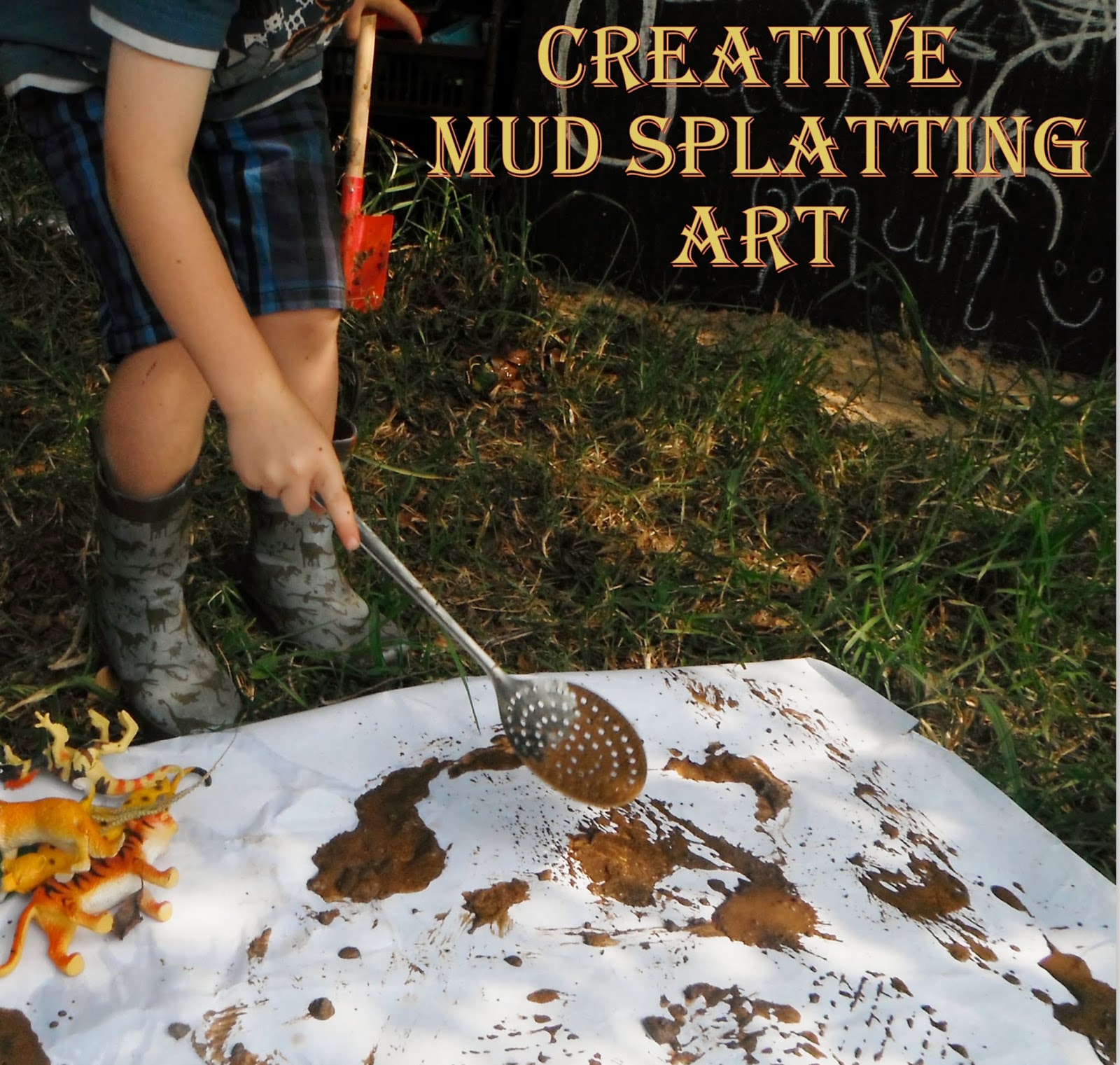 Adventures at home with Mum Mud Painting Its 'Process' Art