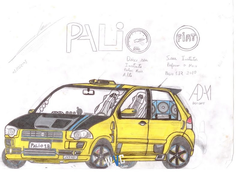 world version custom desenho do internauta tucson punto e palio