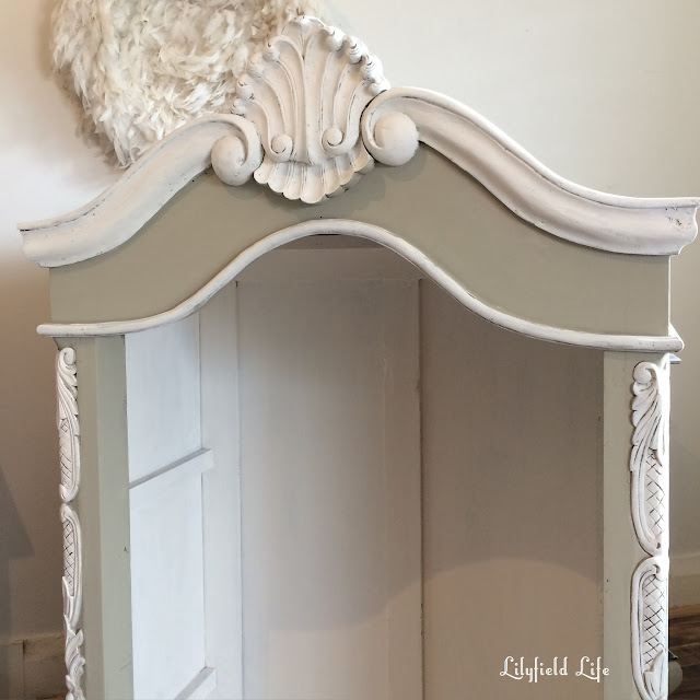 before and after; hand painted French cabinet by Lilyfield Life