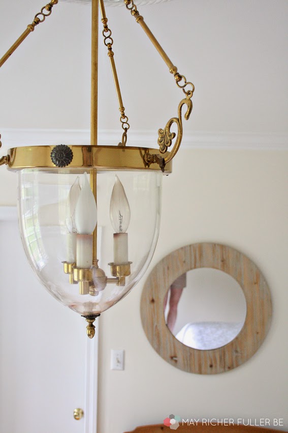 How To Transform a Dated Brass Light Fixture With Paint
