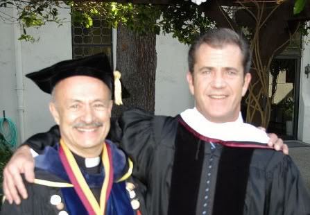 M. Gibson receives a honorary degree from a Catholic Notre Dame University