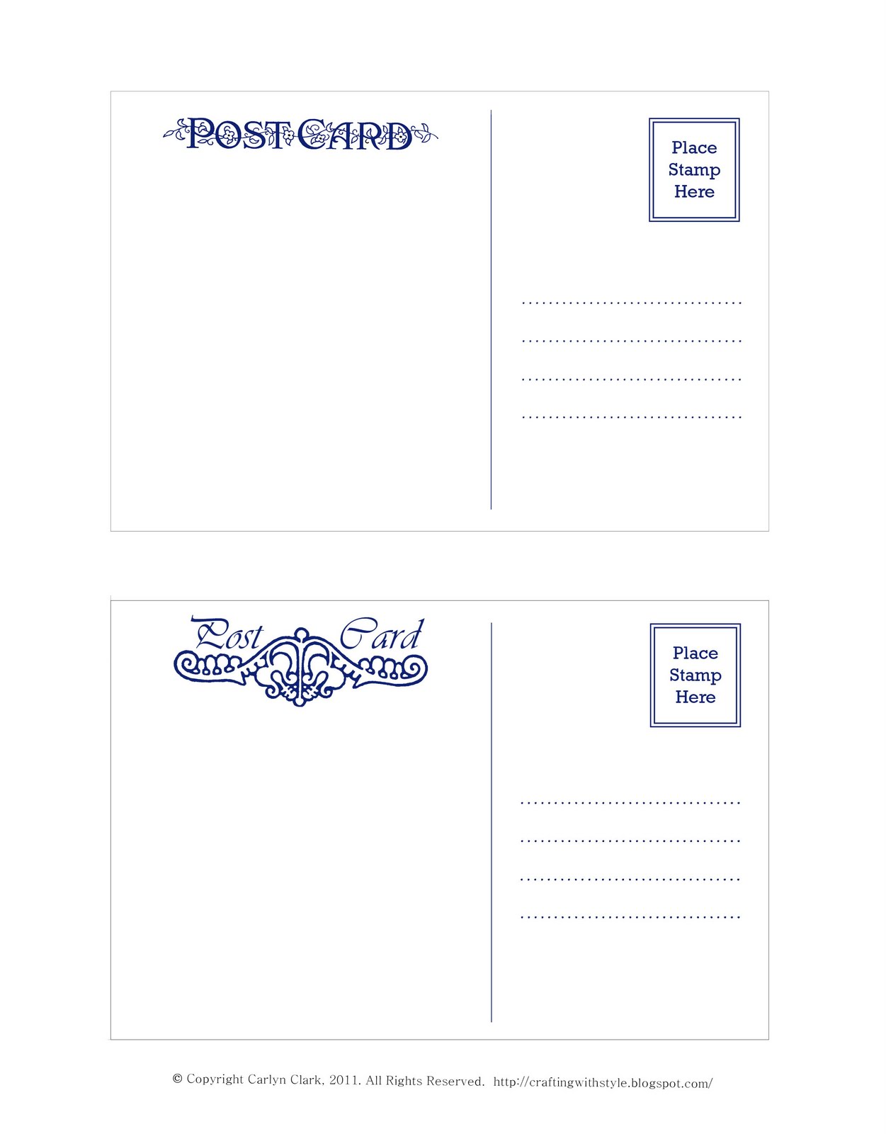 Blank Postcard Paper, USPS Ready Cardstock