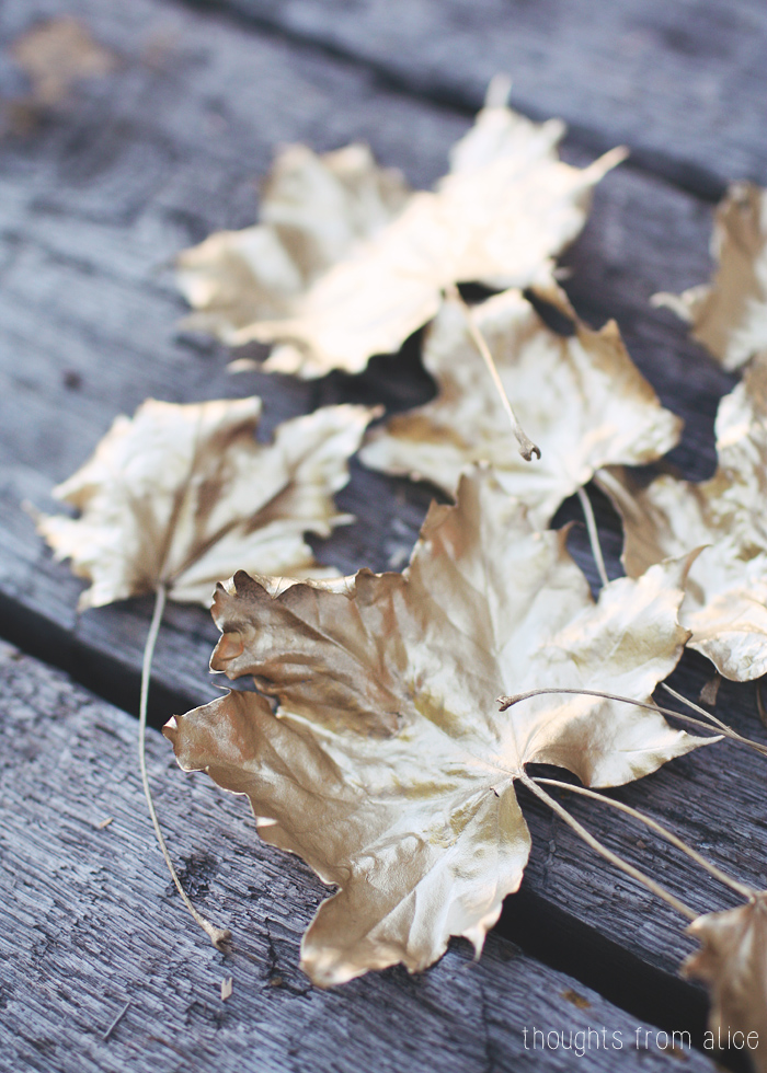 Diy Spray Paint Gold Leaf Wreath Jennifer Rizzo