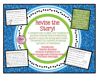 http://www.teacherspayteachers.com/Product/Revise-the-Story-TEN-one-page-stories-for-revisions-figurative-language-1072175