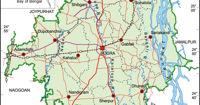 Maps of Bogra district Bangladesh Newspapers