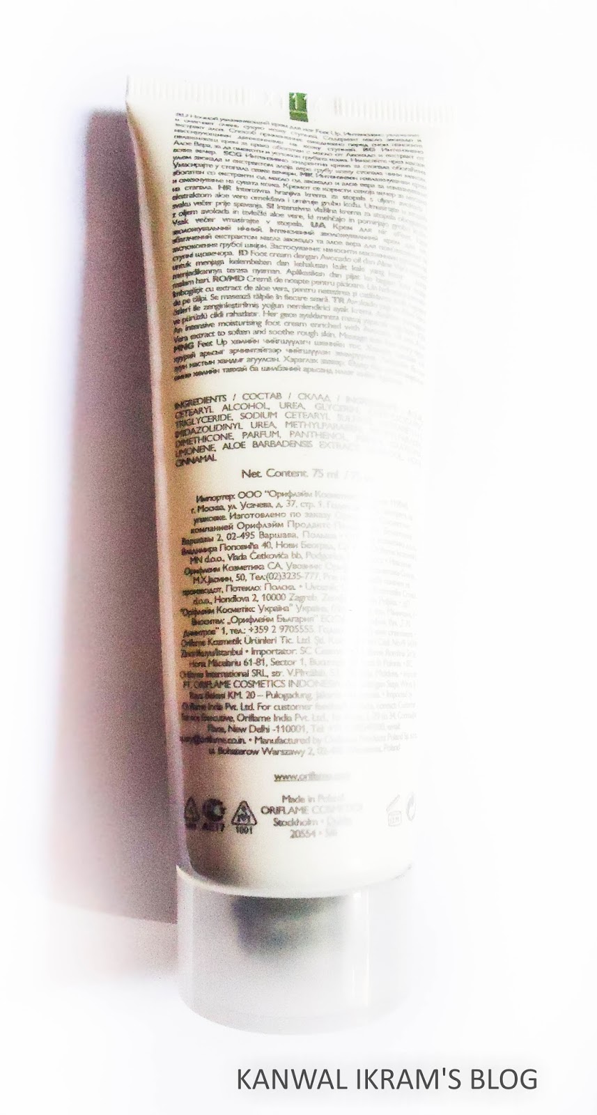 Kanwal Ikram's Blog Oriflame Feet Up Overnight Moisturising Foot Cream