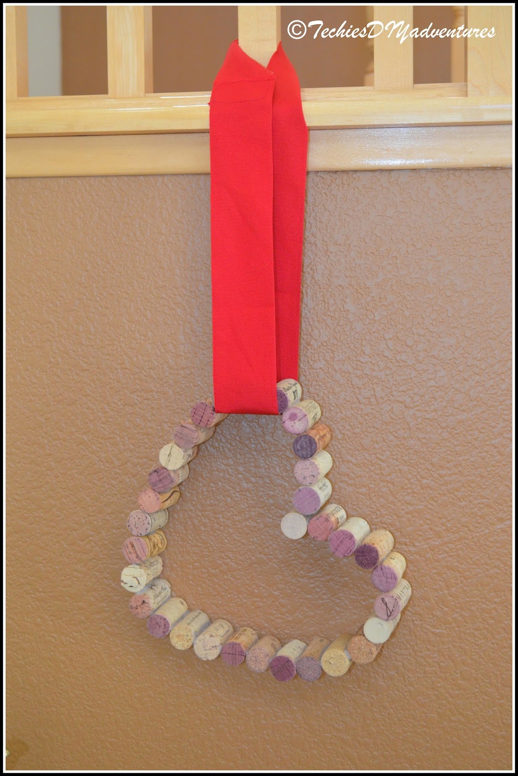 Wine Cork DIY Heart for valentine's day Techie's DIY Adventures