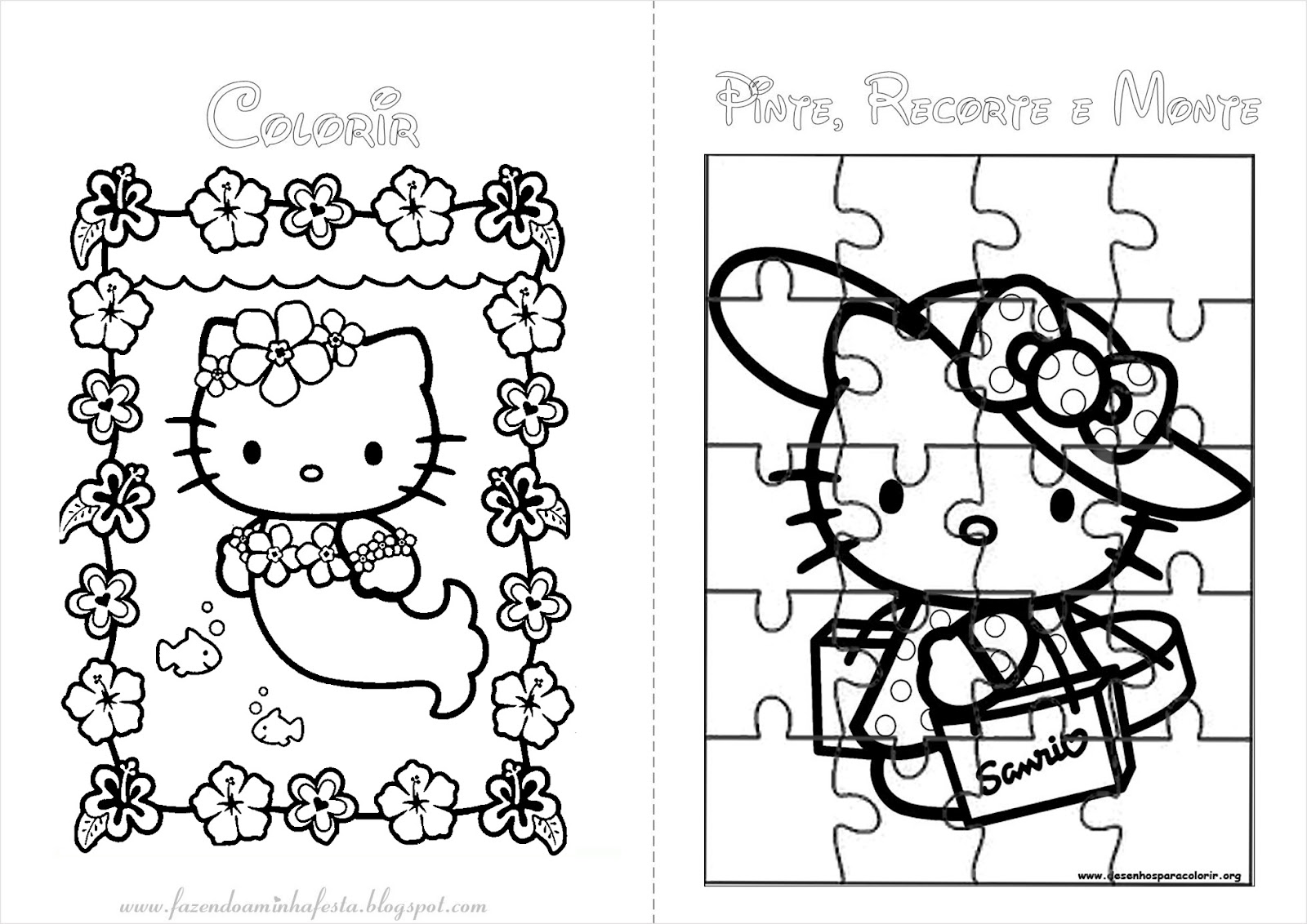 Livro de Colorir da Hello Kitty