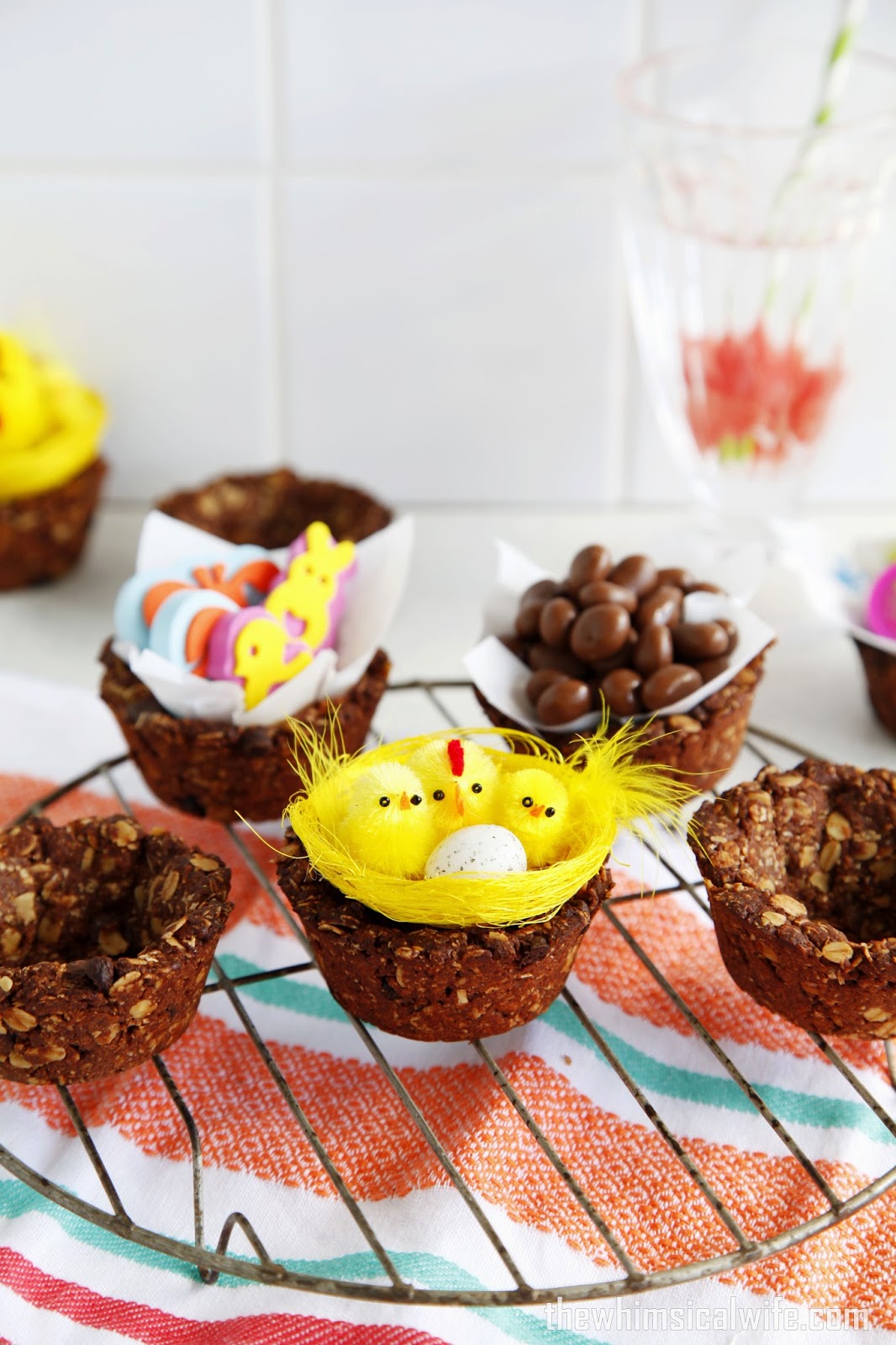 Edible Double Choc Chip & Oat Easter Baskets The Whimsical Wife