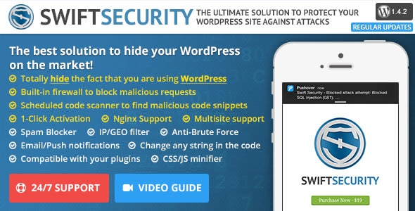 Swift Security Bundle Hide WordPress, Firewall, Code Scanner