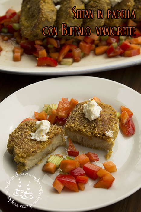 Bistecche di seitan con Buffalo vinaigrette {ricetta vegana}