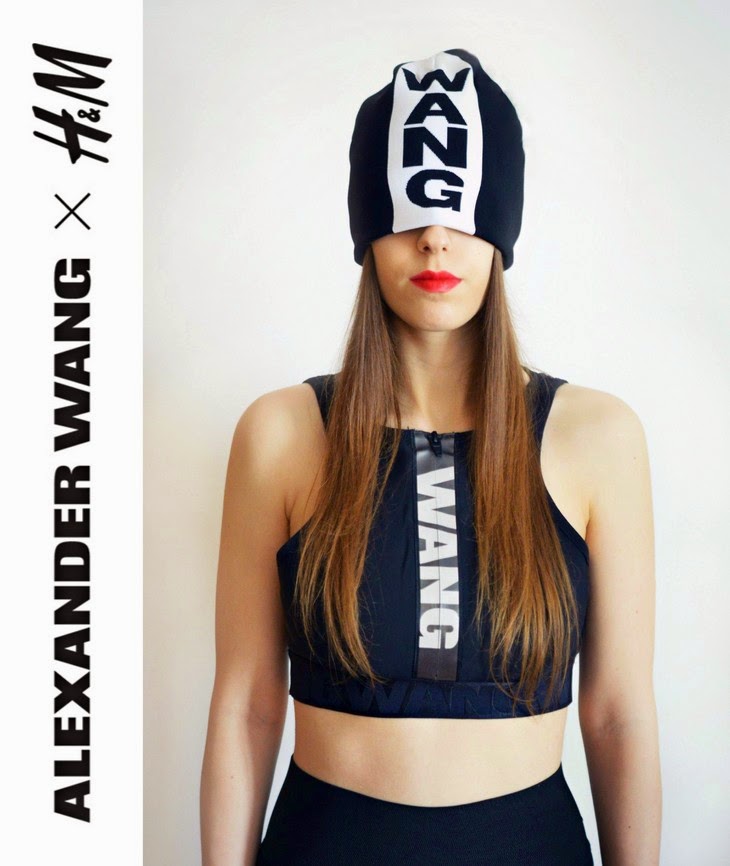 Alexander Wang x H&M designer collaboration full collection pictures photos Sport Bra with cut-out sections at back zip with reflective tape and logo at front Jacquard-knit hat beanie with logo thesparklingcinnamon francesca margariti