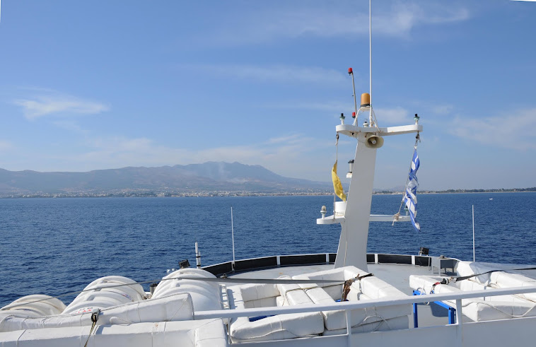 Approaching kos by ferry