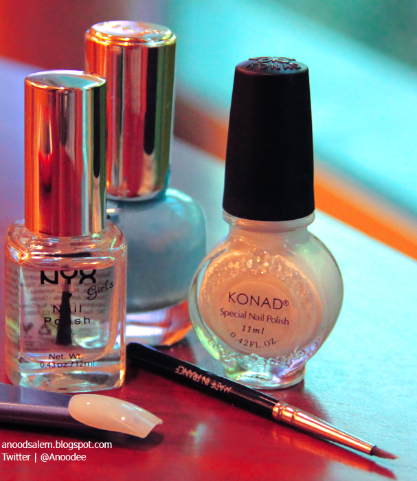 Anood Salem طريقة رسم الأظافر بشكل فيونكة تيفاني