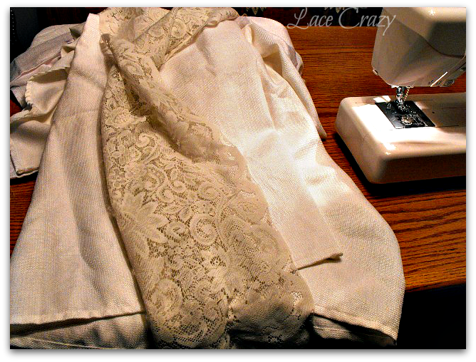 Lace Crazy Linen Napkin Quilt Bedroom Set...