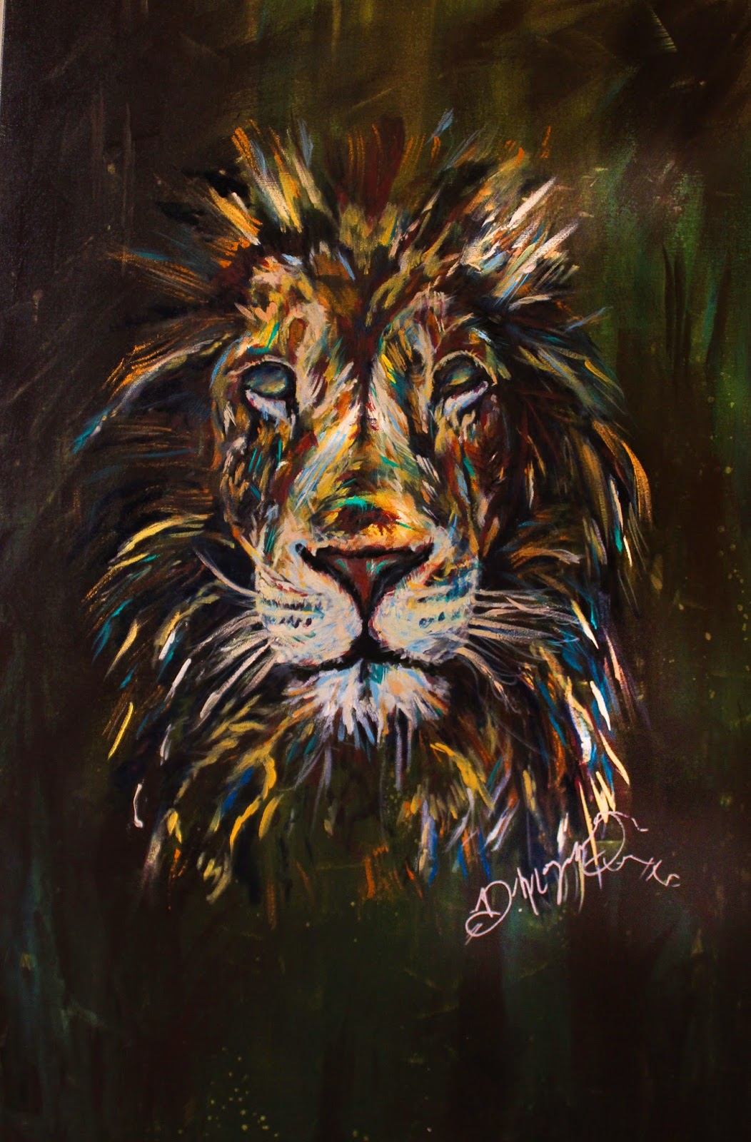 Dona Soul of a lion, 16x24 canvas, Acrylic paint