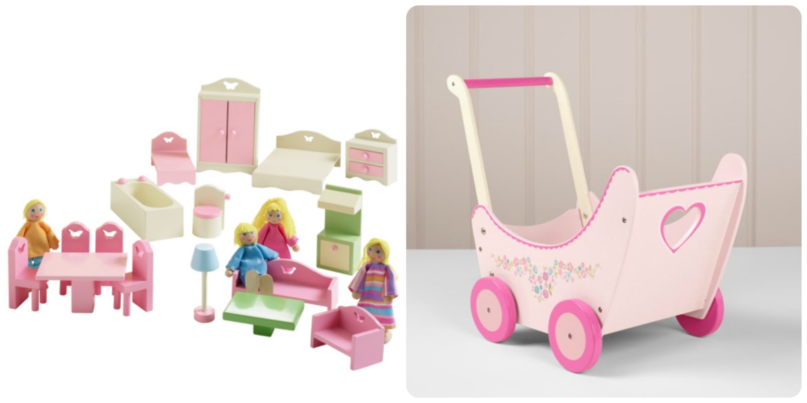 wooden dolls pram asda