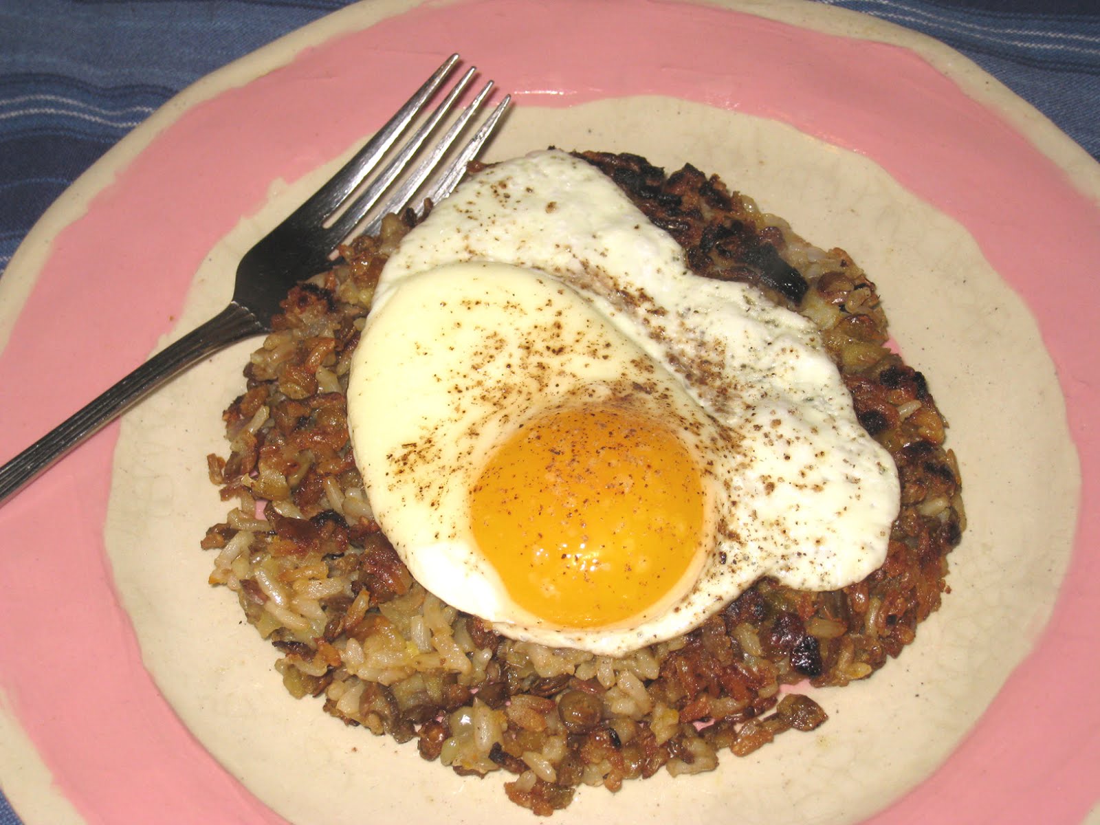 Cooking without a Net Tacu Tacu (Peruvian Rice and Lentils)