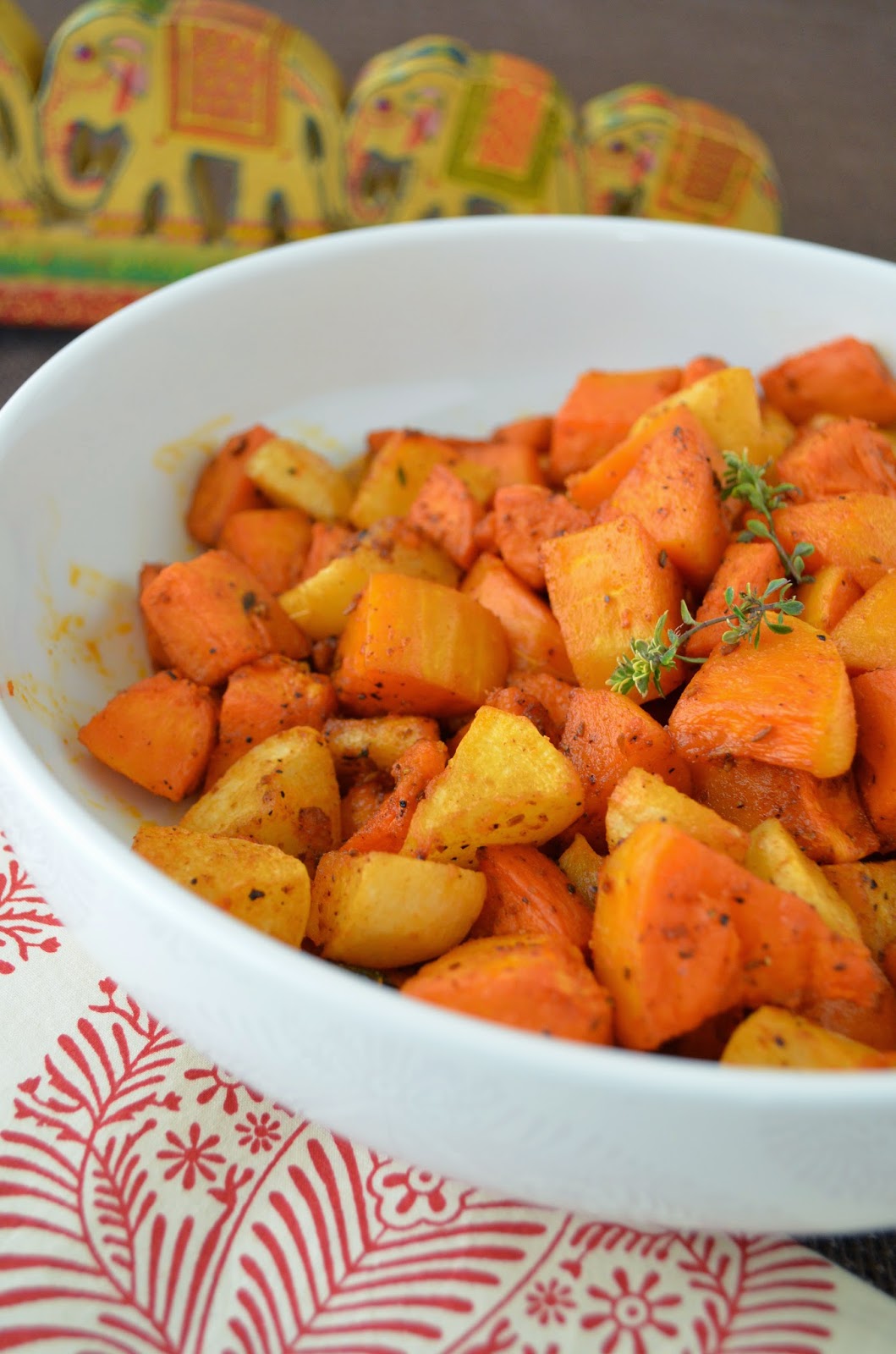 Entertaining From an Ethnic Indian Kitchen Roasted Root Vegetables