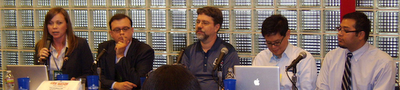 from left Rachel Farris, Scott Braddock, Charles Kuffner and Michael Li