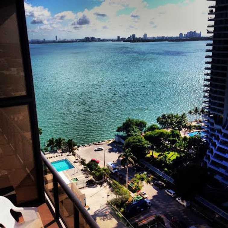 Miami view of the ocean clear blue aqua water