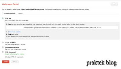 Google Webmaster-3 Praktek Blog