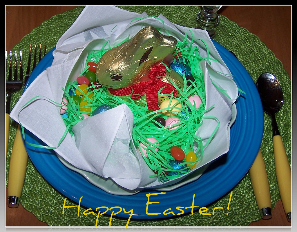 OllaPodrida Napkin Fold Easter Baskets