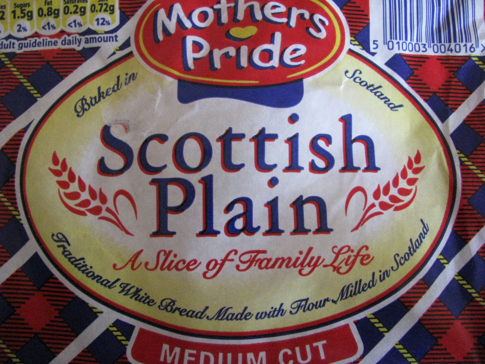 Shortbread & Ginger Scottish Plain Bread