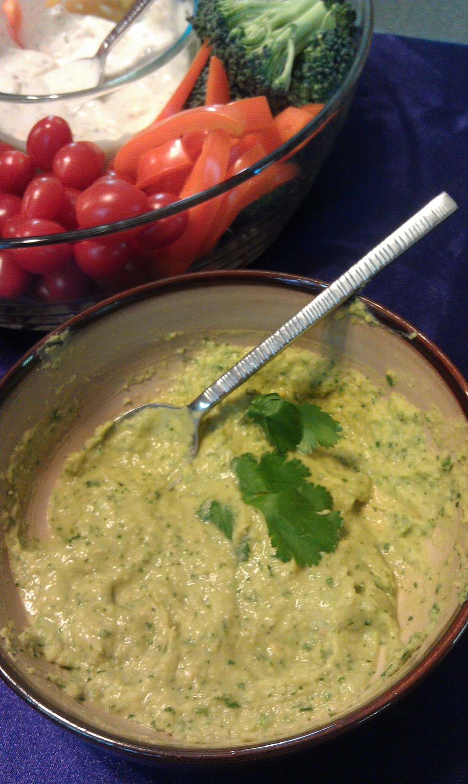 Dining with Kathy Cilantro and Garlic Hummus Dip