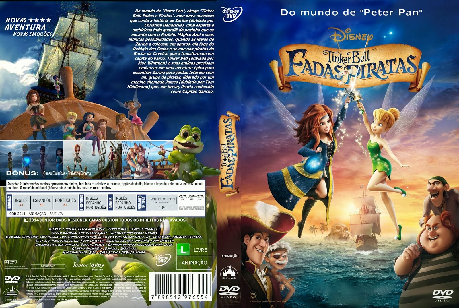 Capa Dvd Tinker Bell Fadas E Piratas Capas Filmes Animacao Junho 2014