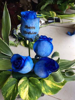 Rosas Azules con impresion