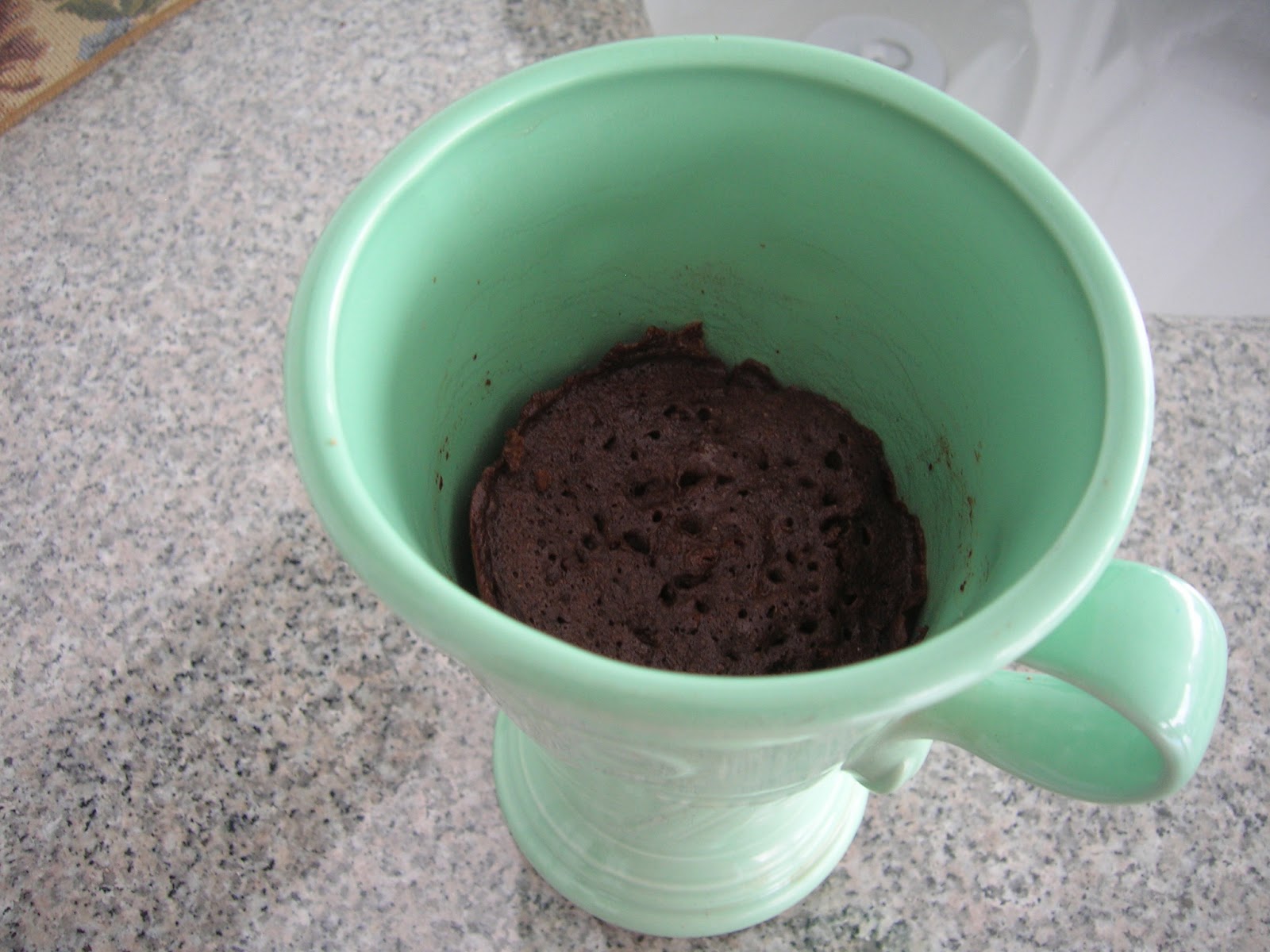 Lentil Chocolate Brownie Microwave Cake, gluten free Skinny GF Chef