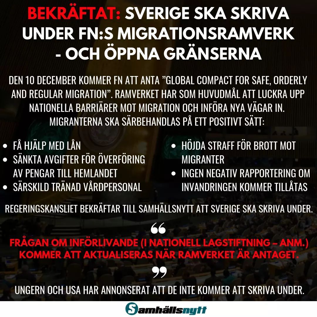 Löfven har gett bort Sverige. Och de kallar OSS extrema!!!