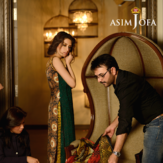 Asim Jofa Raw Silk Charmeuse Collection 2013-2014