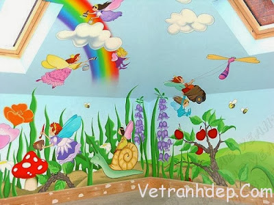 vẽ tranh tường mẫu giáo, vẽ tranh tường mẫu giáo,vẽ tranh tường mầm non