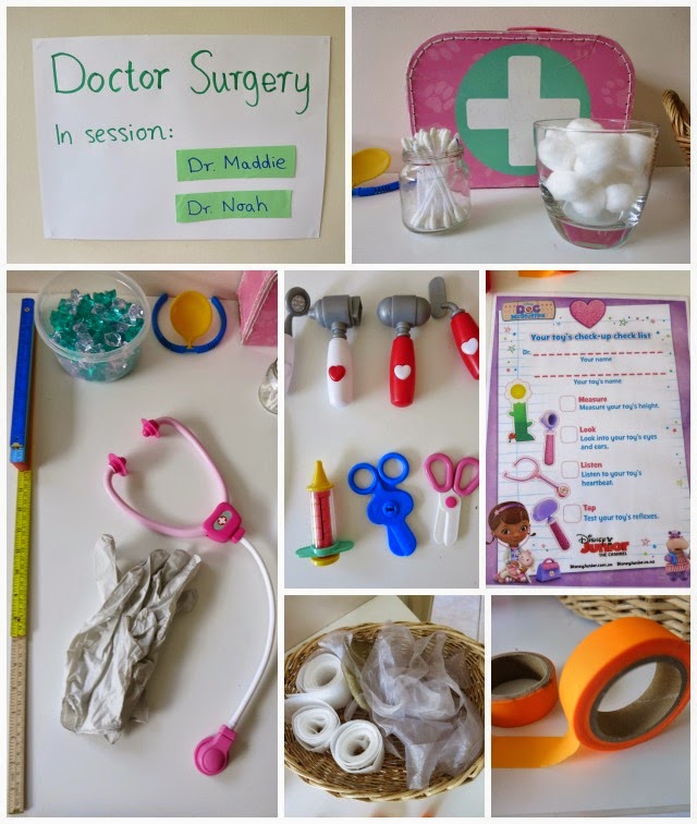 Learn with Play at Home Toy Doctor Pretend Play with free Printable
