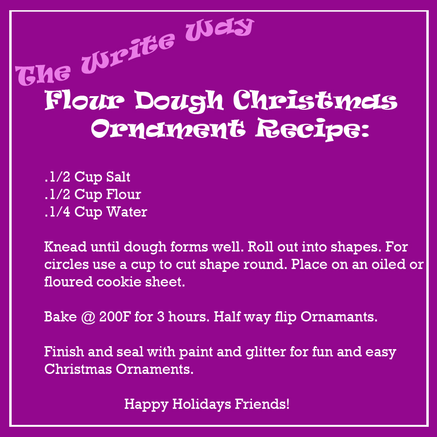 Ornaments homemade christmas diy ornament decorations crafts dough handmade salt gifts musings mass neige snowman bonhomme noël holiday tree recipe THE WRITE WAY!: Flour Dough Christmas Ornaments: How To