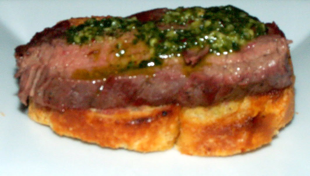 Cooking and Entertaining with Leah Flank Steak Crostini with
