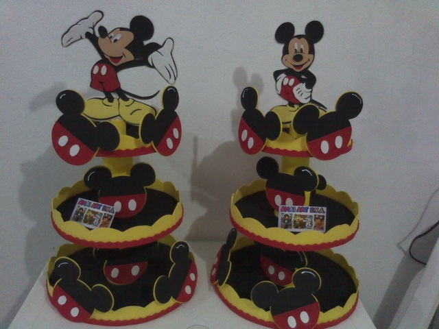 Enfeites De Mesa Do Mickey Em Eva Enfeites De Mesa Do Mickey Em Eva