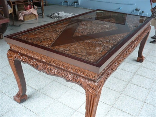 Meja makan kayu jati ukir Meja makan kayu jati ukir