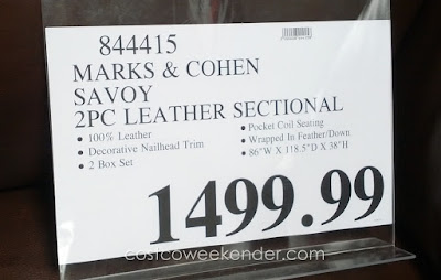 Deal for the Marks & Cohen Savoy 2 piece Leather Sectional at Costco